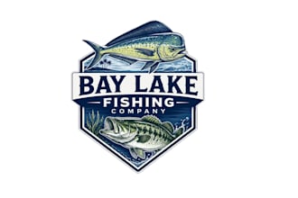 design superb unique fishing  logo with satisfaction guaranteed