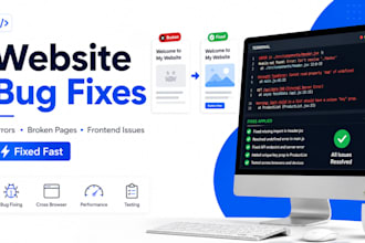 fix website bugs and errors within 24 hours