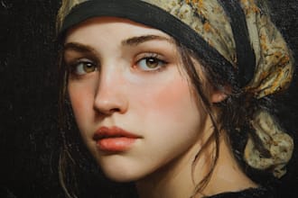 oil painting portrait and illustrations