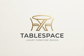 design a modern table logo for your furniture brand