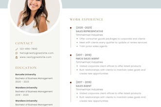write and design professional resume and cv
