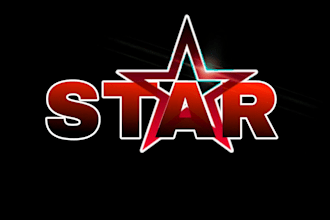 design modern luxury star logo and typography identity for your brand
