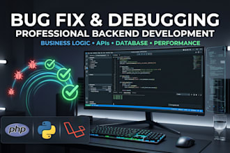 debug and fix your  PHP, laravel, react, ajax and django code