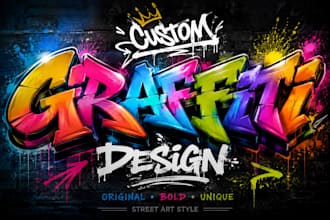 design custom graffiti logo, graffiti art lettering handstyle, streetwear brand
