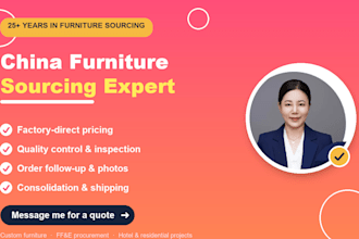 your china furniture sourcing agent for interior design studios
