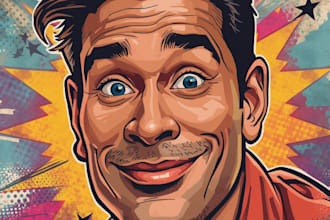 draw cartoon caricature from photo