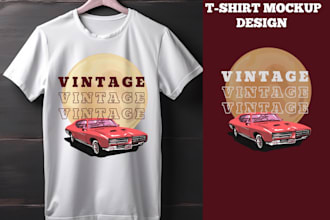 create custom vintage retro t shirt design