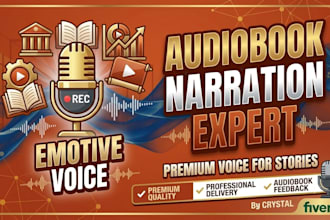 provide a voice recordings for audiobook