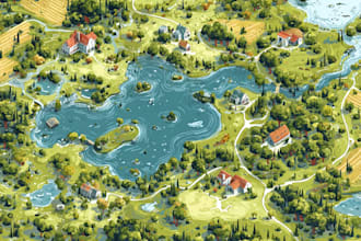 unique vector map, realistic or fantasy