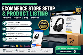 setup and list your products on amazon, flipkart, etsy and meesho