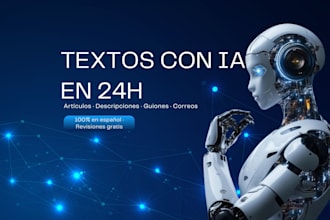 redacto artículos SEO con ia  edición humana  entrega en 24h