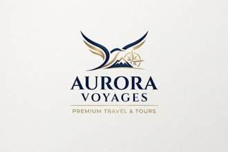 design a professional tour company logo for travel brand