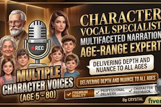 provide a voice recordings as a well trained voice actor