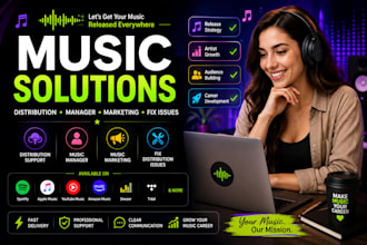 music distribution, music manager, music marketing and fix distribution issues