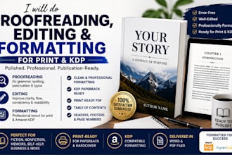 do proofreading editing and formatting for print and kdp