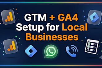 set up GTM and ga4 conversion tracking for your website