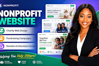 design nonprofit website, charity and donation website