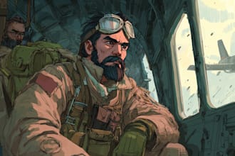 draw military character illustrations