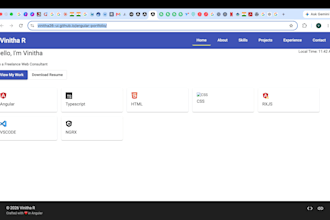 develop a responsive angular web application or frontend