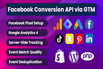 setup facebook pixel conversion API, server side tracking, fix meta pixel by GTM
