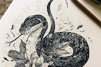 design engrave and print a professional linocut project