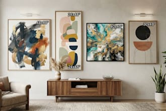 paint digital abstract art works