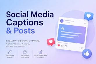 write engaging social media captions and posts