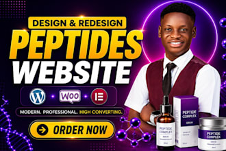 build peptide website peptide research peptide store peptide woocommerce website