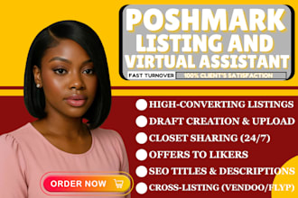 assist with poshmark listing poshmark assistant and closet account management