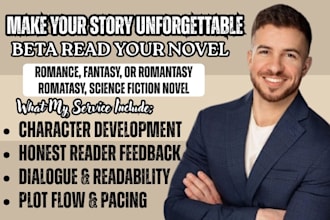 beta read your romance, fantasy, romantasy novel manuscript