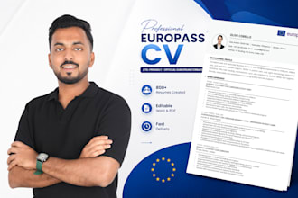 write an official europass CV and resume for european jobs