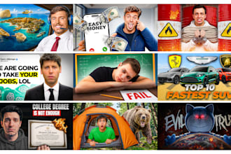 design a high CTR youtube thumbnail