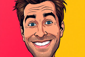 make cartoonist picture portrait comic, cartoon portrait