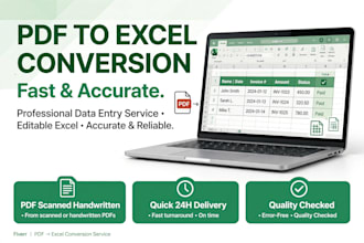 convert PDF to excel and scanned PDF to excel accurately