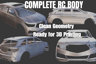model rc car body shell scale model 3d car model automotive cad 3d printing stl