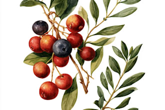 make a botanical illustration flower, plant, and logo design