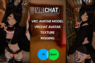 create or edit vrchat avatar vrc commission vr character model vr chat humanoid