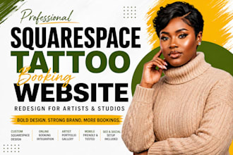 build squarespace tattoo booking website redesign tattoo artist studio portfolio