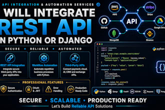 integrate rest apis in python, django or fastapi