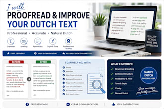proofread and improve your dutch text