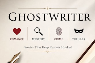 professionally ghostwrite your romance, crime mystery or thriller story
