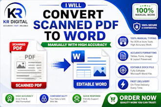 convert scanned PDF to editable word manually