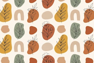 design aesthetic boho and minimalist seamless patterns