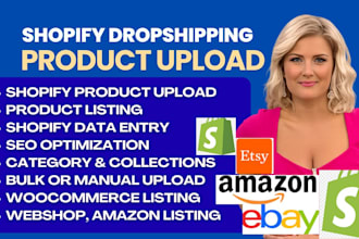 add,upload shopify dropshipping,shopify product listing,woocommerce,webshop,seo