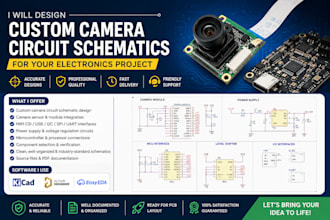 design custom camera circuit schematics for your electronics project