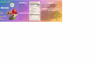 create labelling designs for bottles and jars