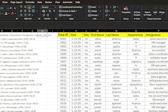professional PDF to excel data entry work