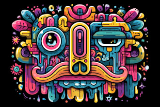 design custom 4k doodle art illustrations