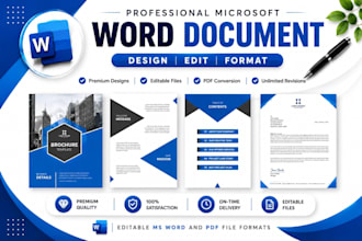 word document design, formatting and PDF conversion