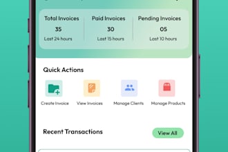 build a business management app for invoicing, inventory, records
